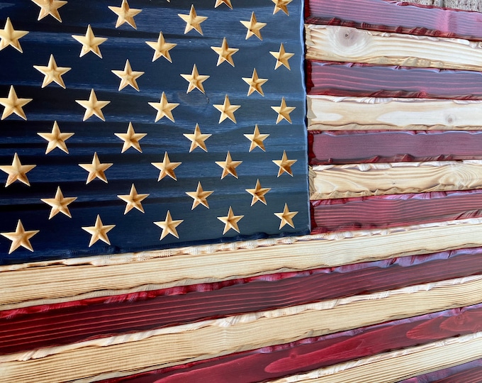 Featured listing image: Distressed Wooden American Flag