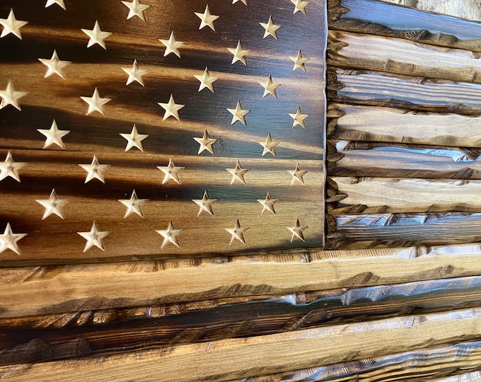 Featured listing image: Distressed Wooden American Flag