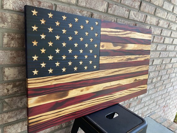 Home Décor Wall Hangings Signs Rustic flag Wall art Wooden flag Ole ...