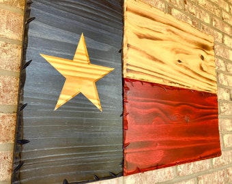 Targa in metallo retrò Texas Lone' Star Home Map Decorazione da parete Targa in metallo per patio portico uomo americano Texas Regali Woodgrain Art Poster regalo per cabina 22,3 x 22,9 cm