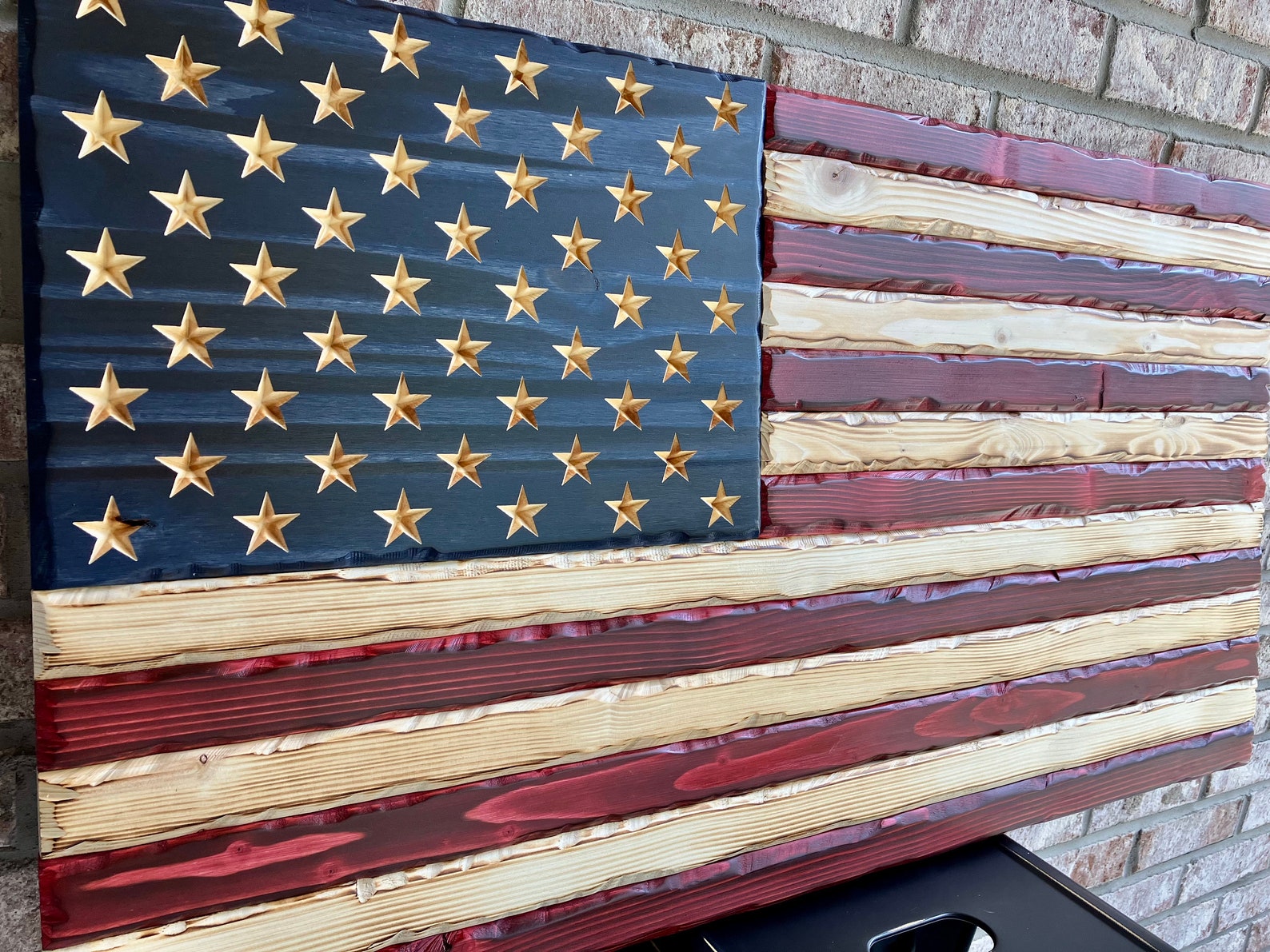 Distressed American Flag, Rustic American Flag, Betsy Ross, Wooden Flag ...