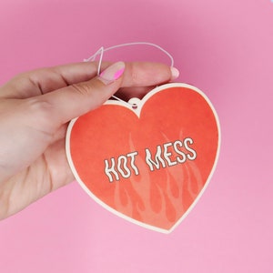 Hot Mess Car Air Freshener - Funny air freshener - New driver gift- Car Diffuser - Car Charm - Cute Air freshener