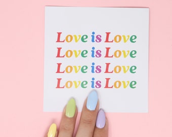 Love is love sticker- LGBT sticker- LGBTQ sticker-Feminist sticker-Girl Power Feminist Vinyl Sticker - Strong women - Female empowerment