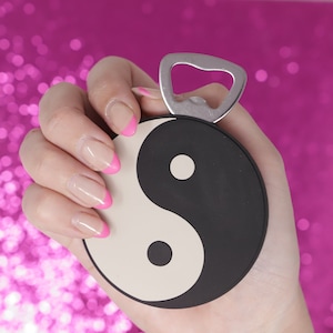 Bottle Opener - Yin Yang Design, Unique Barware Accessory & Fridge Magnet for Home or Kitchen - Perfect Gift Idea