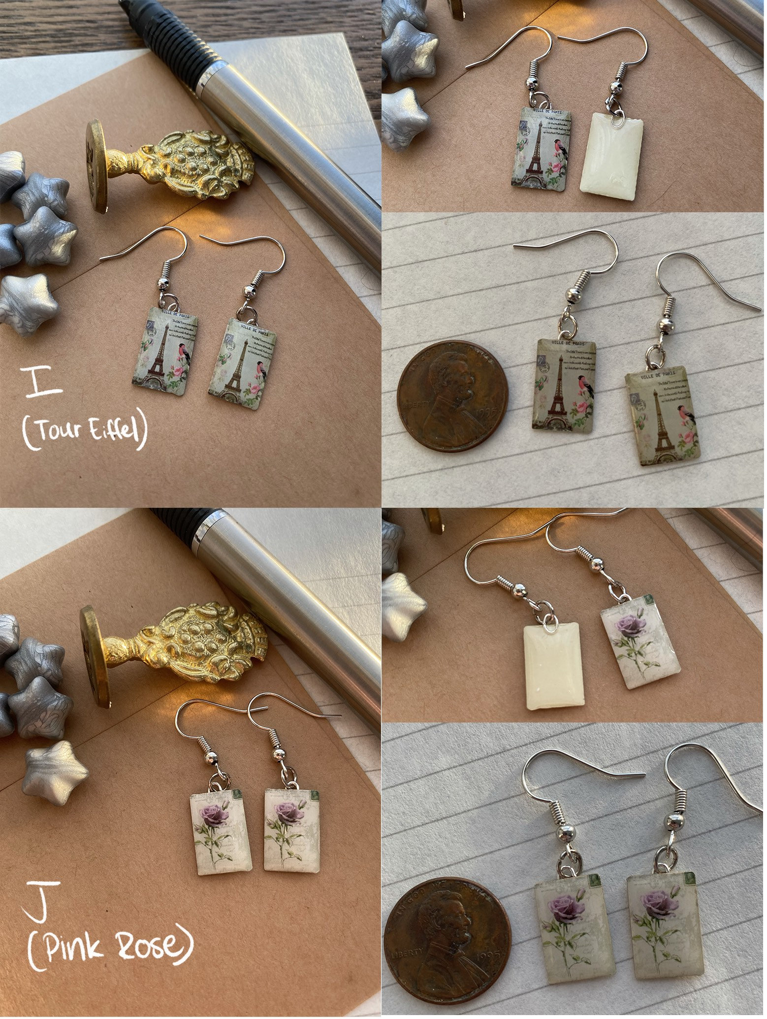 Small Stamp Earring Noire