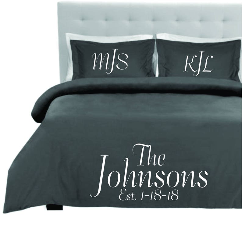 Personalized Duvet Cover His And Hers Anniversary Gift Etsy