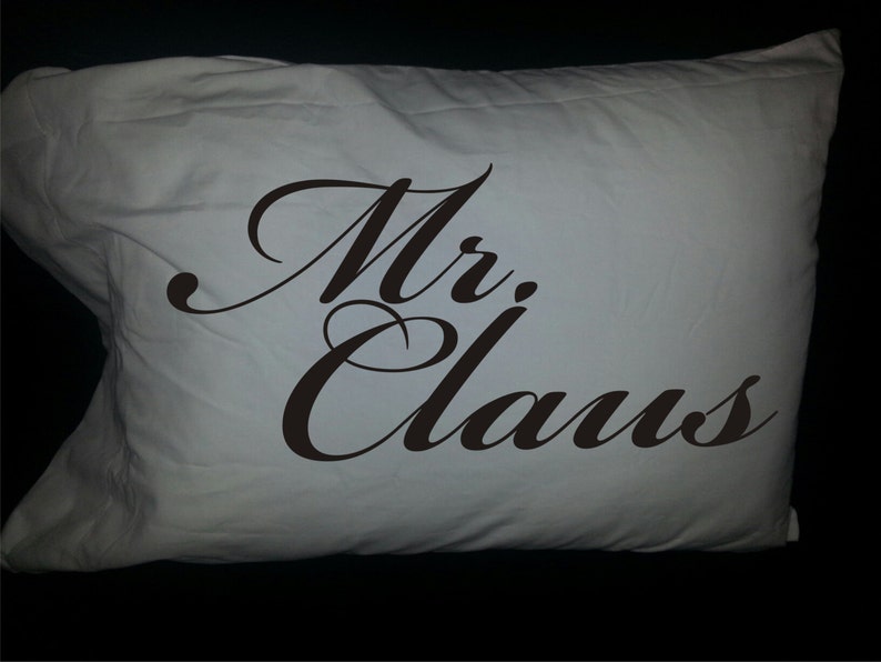 Mr. and Mrs. Claus, His and Hers Pillowcases Wedding Gift Style 39 Etsy