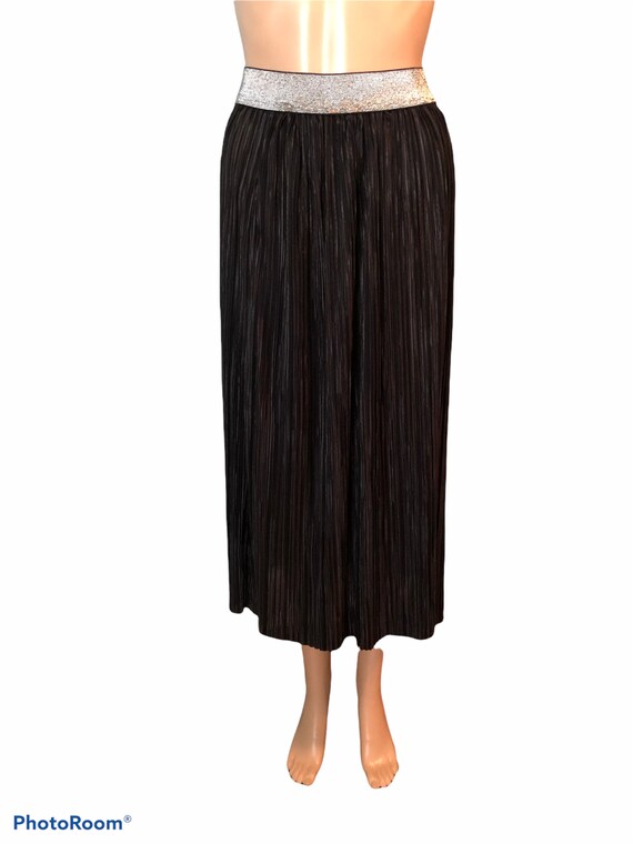 Black Pleated Jersey Skirt Etsy Canada