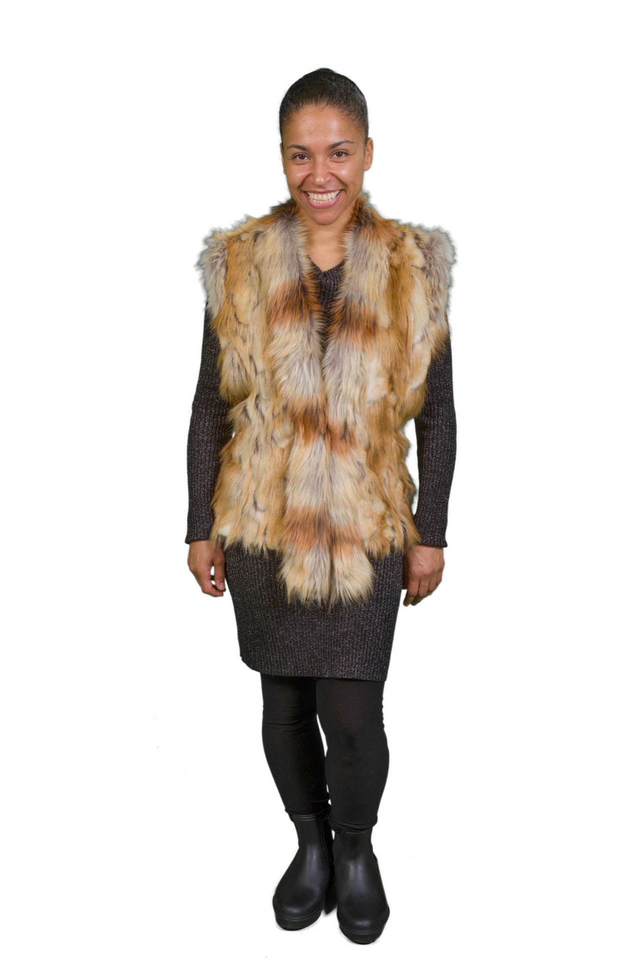 Gold Fox Faux Fur Vest - Etsy