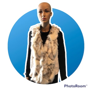 Faux fur fancy rabbit vest