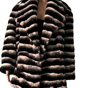 Chinchilla faux fur coat