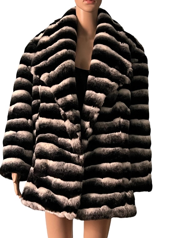 Buy Chinchilla Faux Fur Coat Online in India