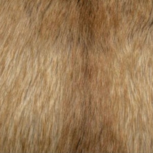 Gold fox faux fur fabric