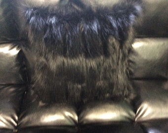 Black fox pillow