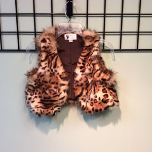 Leopard kunstpelz Kinder Weste