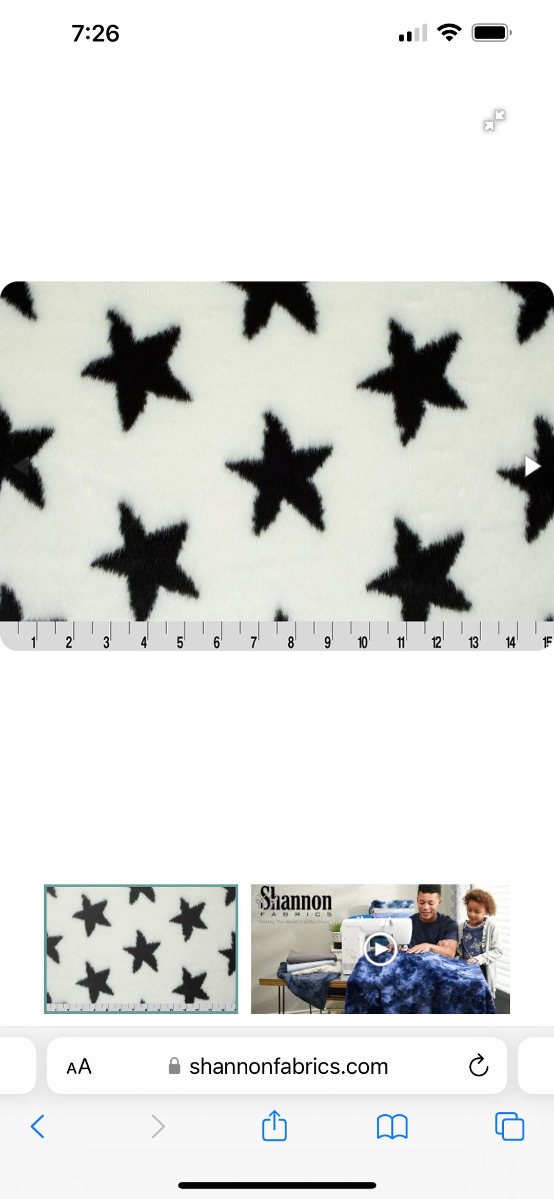 Luxuriously Soft Light Weight Faux Fur Fabric With Stars Print
