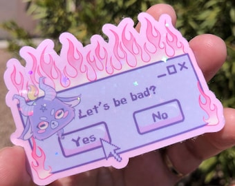Lets Be Bad バフォメット ホログラフィック ステッカー