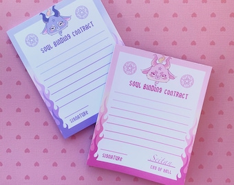 Baphomet/ Devil Contract Kawaii cute notepad