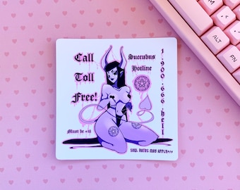 Succubus Hotline Art square mini print (2 sizes available)