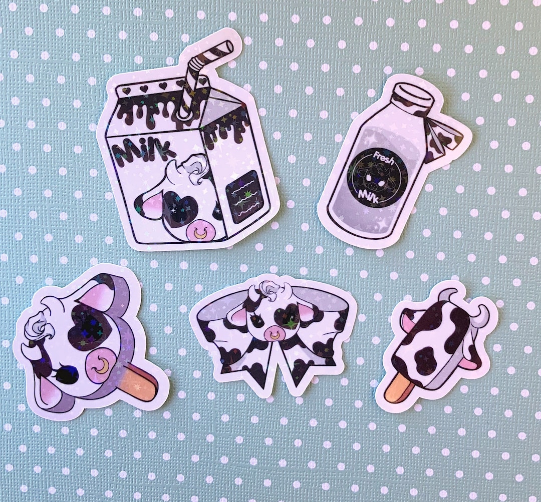 Cow Sticker Sticker Set of 5laptop/decals Available in 7 Colors - Etsy
