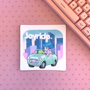 Joyride with friends Art square mini print (2 sizes available)