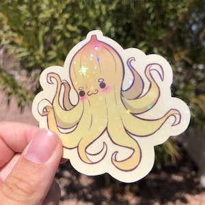 Bananoctopus holographic sticker