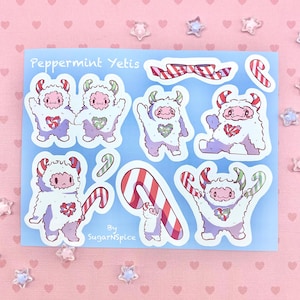 Arkusz naklejek Peppermint Yetis (wykończenie matowe)