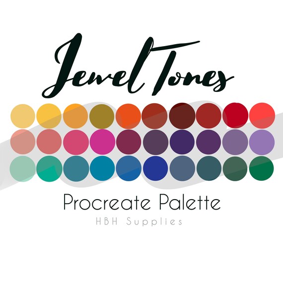 Jewel Tones Procreate iPad Procreate Procreate Palette | Etsy