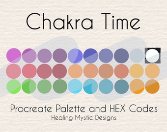 Chakra Time Procreate Palette, Procreate Color Palette, Procreate Swatch File, Procreate Tools, Instant Download, Procreate Color