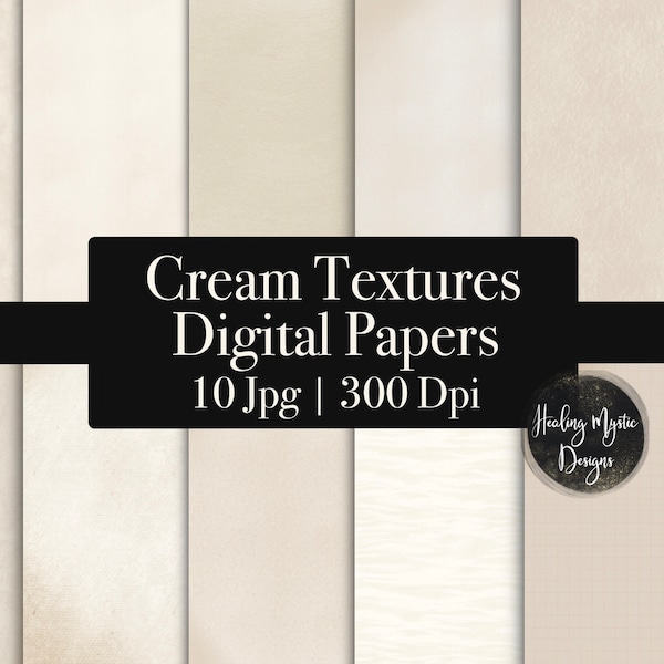 Cream Paper Textures, Digital Paper Textures, 300 Dpi, Vintage Grunge Digital Papers, Paper Textures, Wedding Invitation, 10 Jpg