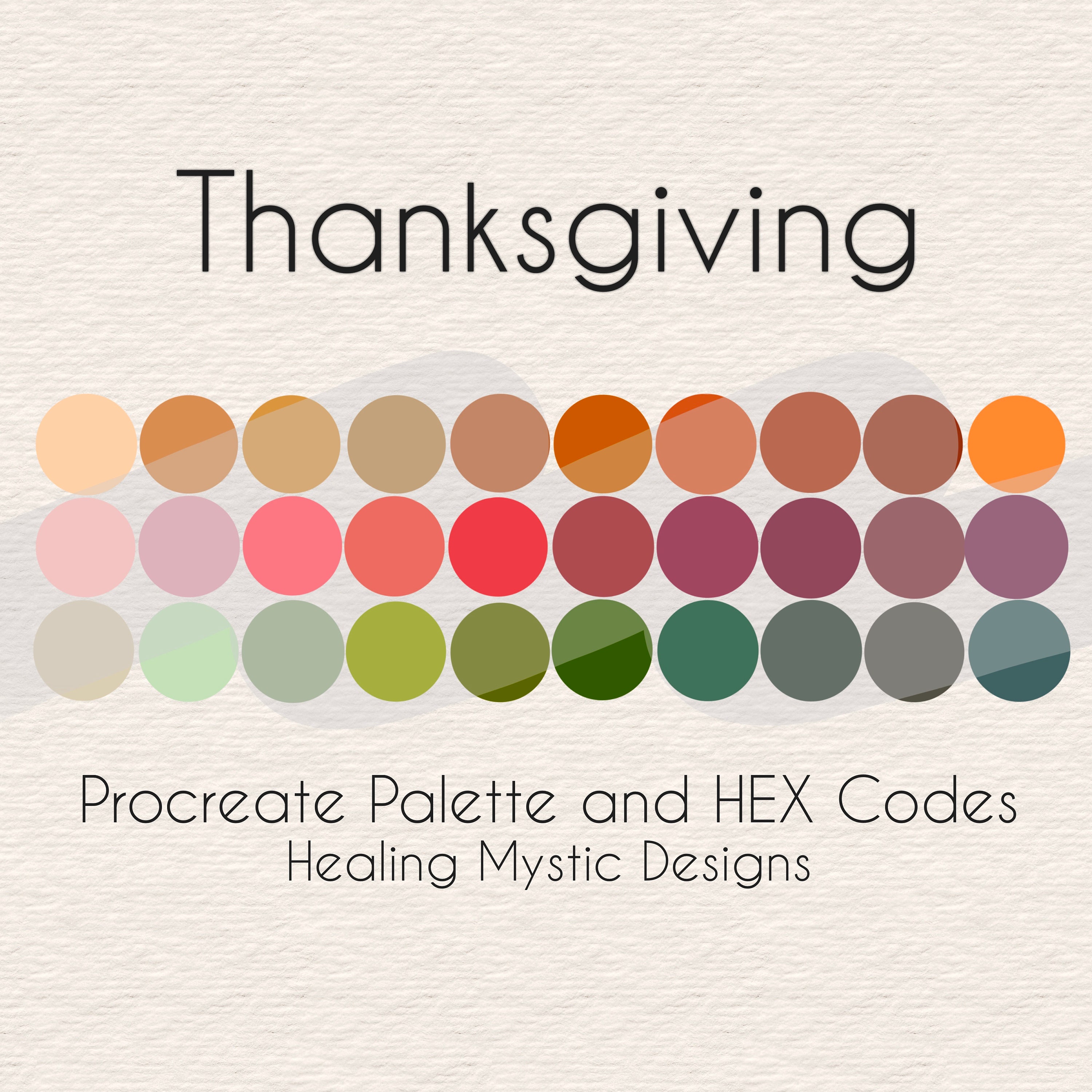 Thanksgiving Color Palette 30 Swatches Fall Days Color