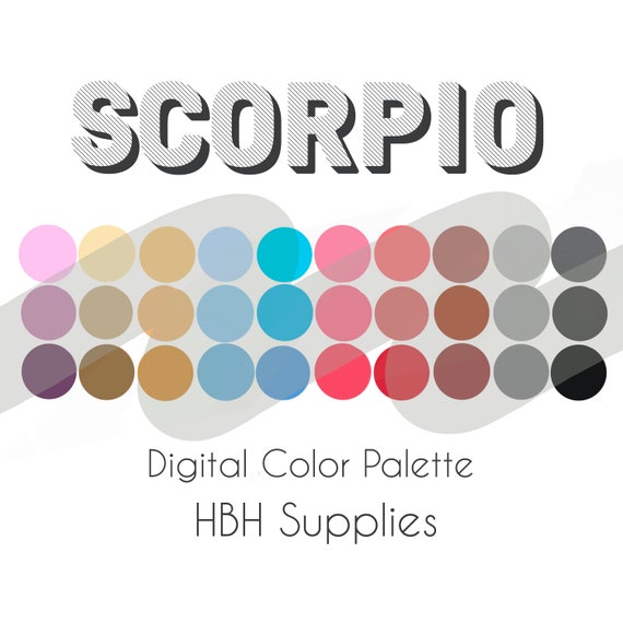 Scorpio Palette Digital Color Palette Procreate Palette | Etsy