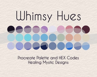 Whimsy Hues Procreate Palette, Procreate Colors, Procreate Palette, Procreate Tools, Color Palette for Procreate