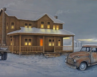 farming, farm house, Americana, fine art, original, oil, painting, scenery, house, farm, Palouse