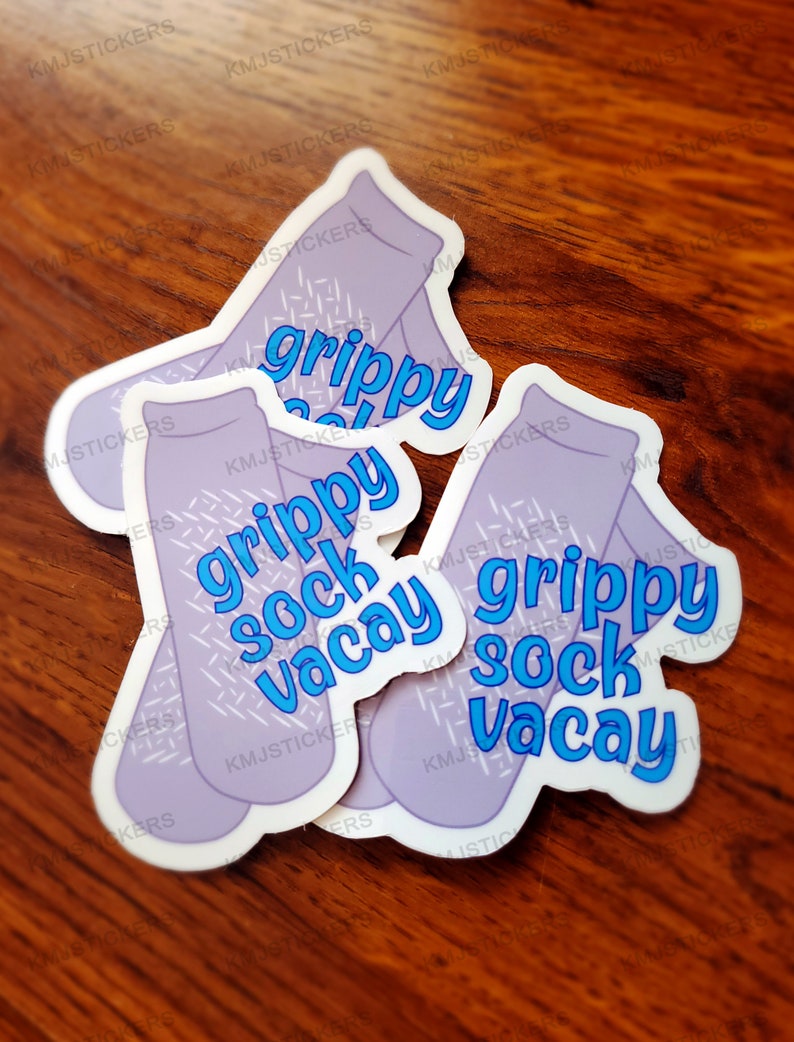 Grippy Sock Vacay Grippy Sock Vacation Mental Illness Etsy