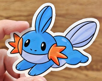 Mudkip Sticker, Pokemon sticker pokemon gift cute sticker cute pokemon sticker mudkip decal pokemon decal pokemon fanart water pokemon