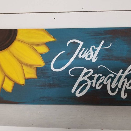 Just Breathe Sign Printable Wall Art Just Breathe Printable Etsy Canada