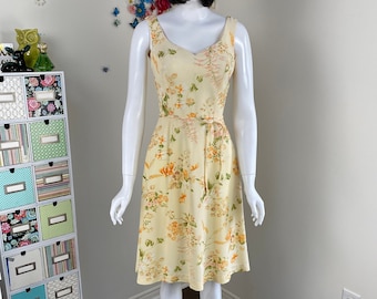 Vintage Dress 70s Floral Summer A-line Dress 1970s Day Dress Resort Wear Vacation Sundress Casual Picnic Day Dress Gifts For Her - XS
