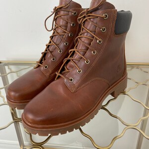 Timberland Waterproof Hiking Boots Brown Leather Military Combat