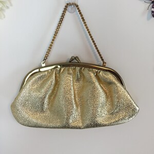 1950s Evening Clutch Gold Metallic Elegant Evening Purse With Small ...