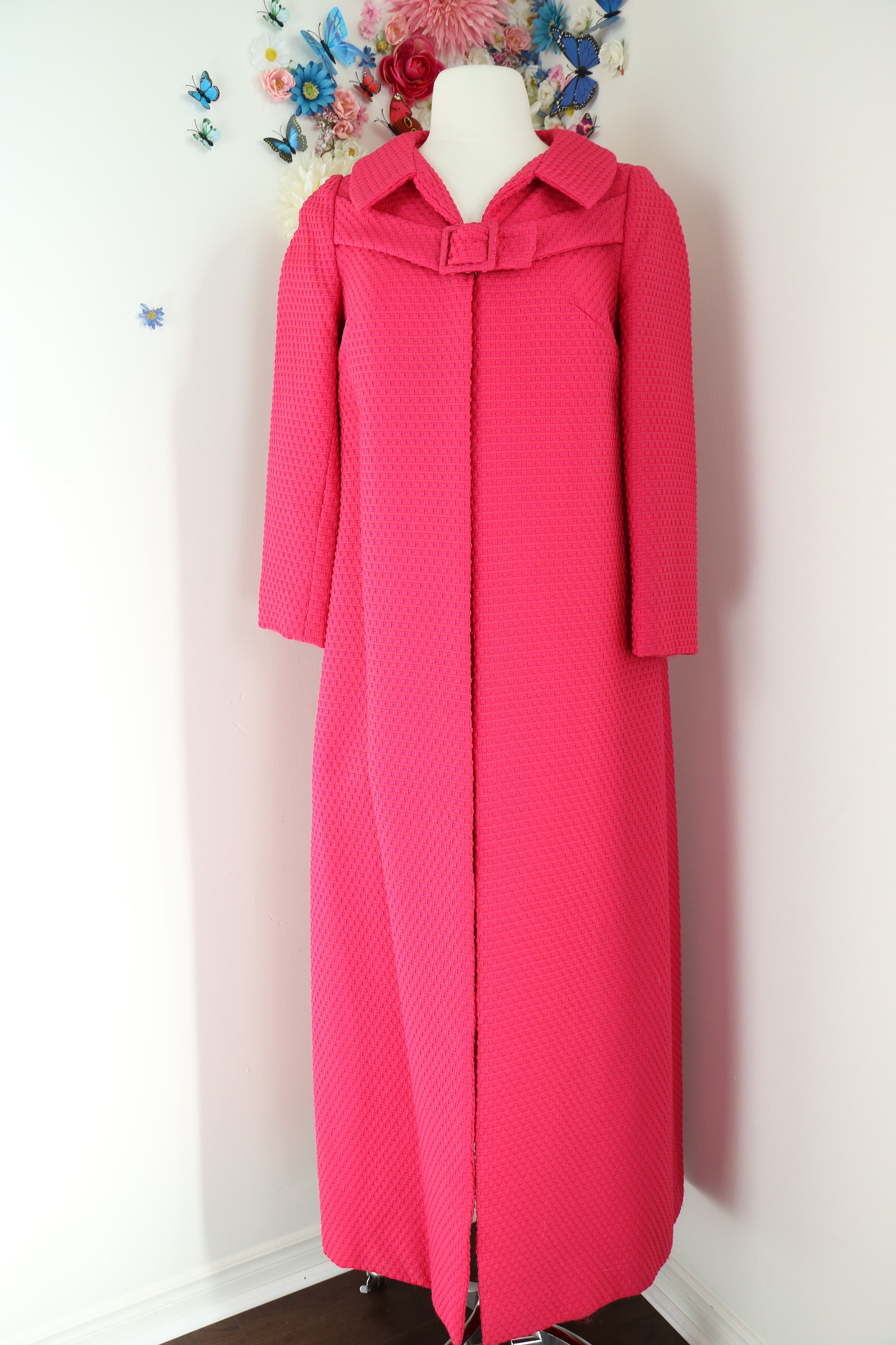 Vintage 60s Pink Opera Coat 1960s Swing Trapeze Maxi Coat - Etsy Canada