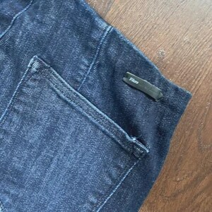 ANTHROPOLOGIE Pilcro High Rise Denim Legging Size 28 Dark Wash Super Stretchy image 2