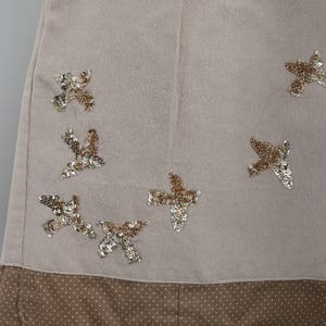 Y2K Anthropologie Paljettkjol Kammusslad Metallisk Guld Kort Kjol Med Fickor Söt Vardagskjol Kan Bäras Till Jobbet Dejtkvällen - S bild 5