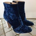 crushed velvet booties