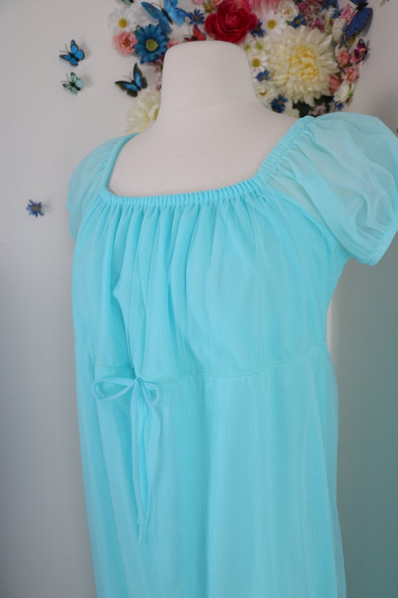 Vintage 1960s HAMILTON Empire Waist Nightgown Lin… - image 2