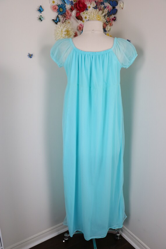 Vintage 1960s HAMILTON Empire Waist Nightgown Lin… - image 6