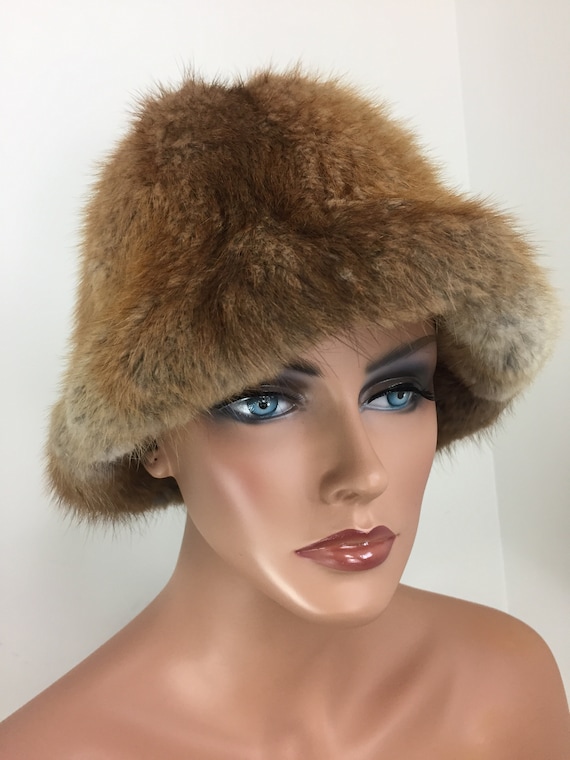 Vintage 60s 70s Fur Bucket Hat - TANNERY ROW - Wa… - image 2