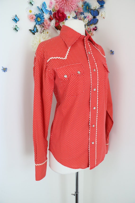Vintage 50s 60s Polka Dot Rockabilly Country West… - image 2