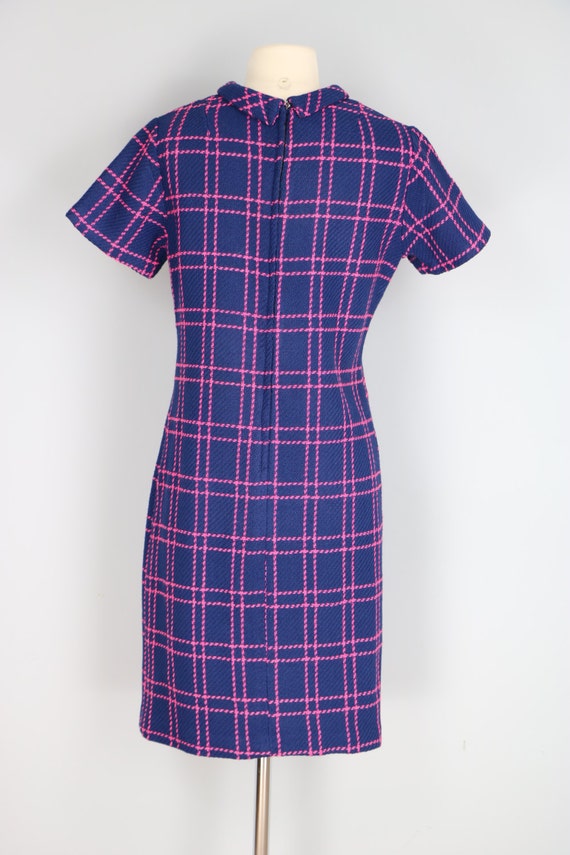 1960s Dress - Sheath Dress - Window Pane Check - … - image 4