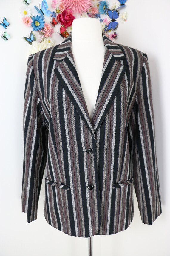 Vintage 70s 80s Striped Blazer - PANTHER by Pant-… - image 6